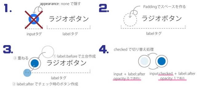 基本のラジオボタン・チェックボックスをCSSでカスタマイズ2