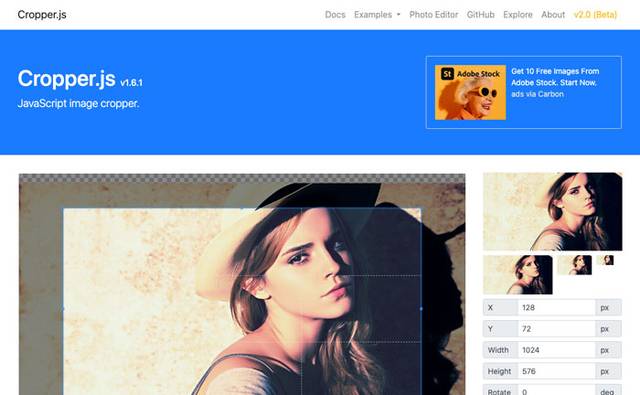 Cropper.js 公式サイト