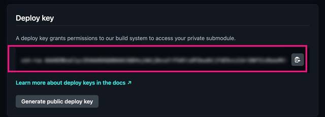 Build & Deploy に移動。スクロールダウンしてDeploy keyを探す。