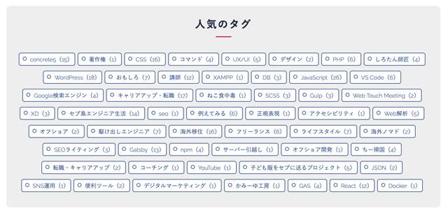 タグクラウドとは