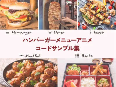 コピペで使える！ハンバーガーメニューアニメサンプル集 のサムネイル
